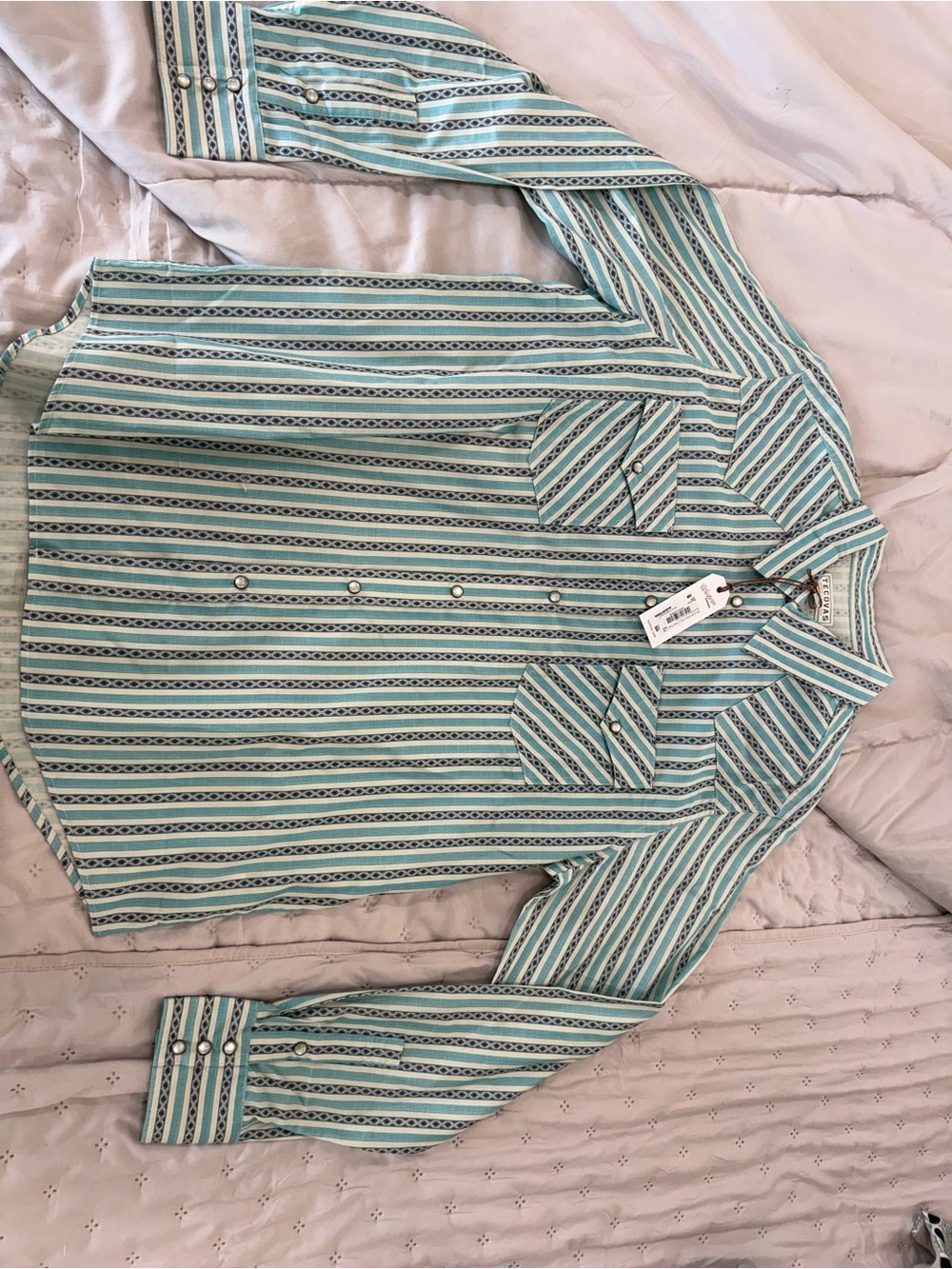 Tecovas Pearl Snap Button Up Shirt Large NWT
